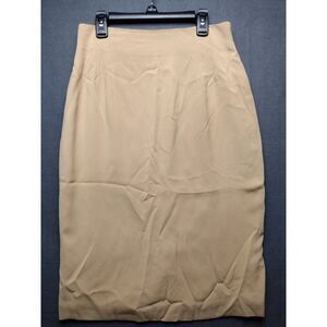 VTG Rena Rowan Saville Women's 6 Beige Pencil Straight‎ Skirt Lined Made in USA